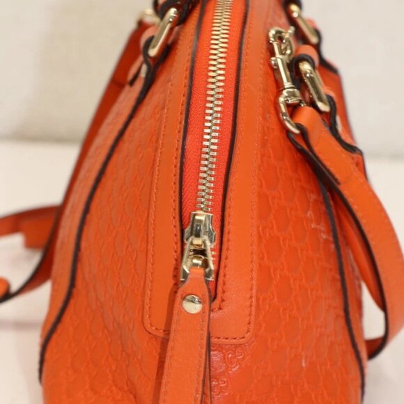 GUCCI Micro guccissima Mini Dome Bag Sun Orange 449654 -000926 - Picture 6 of 14